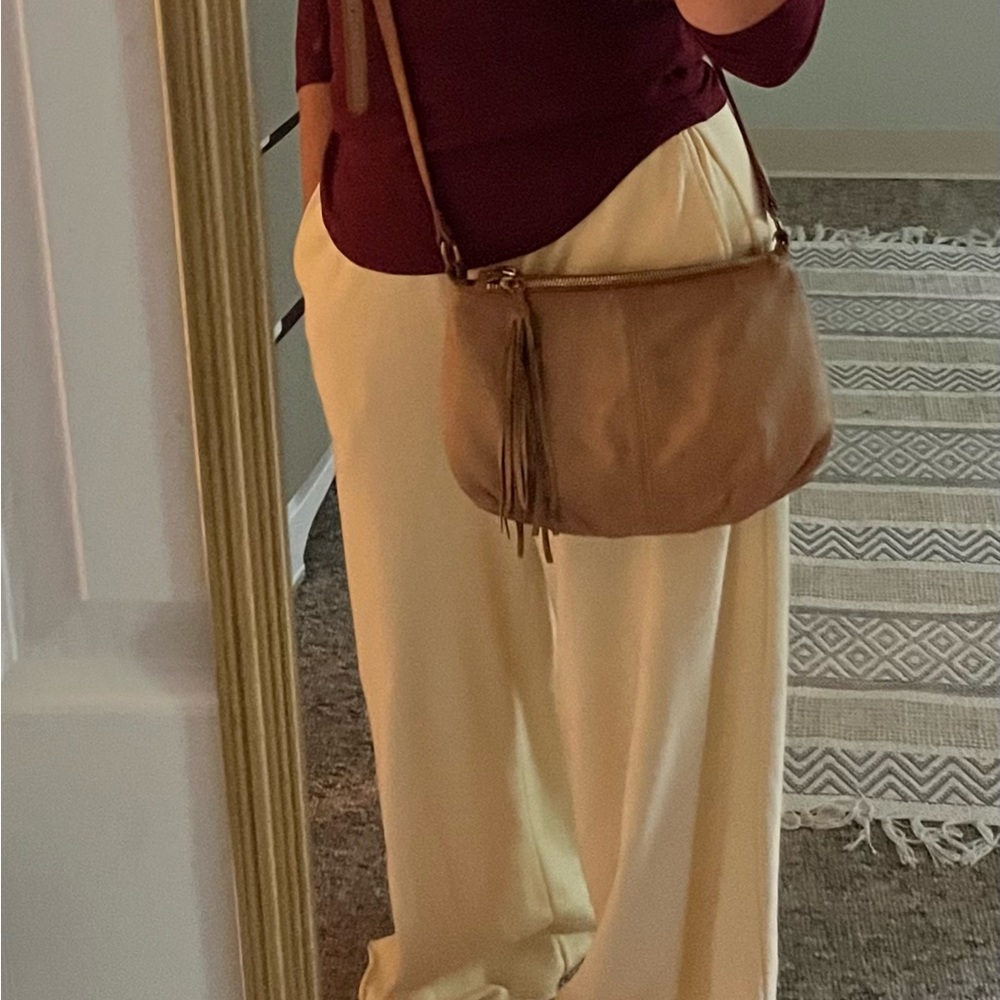 Genuine Margot leather hobo bag color Peanut butter.